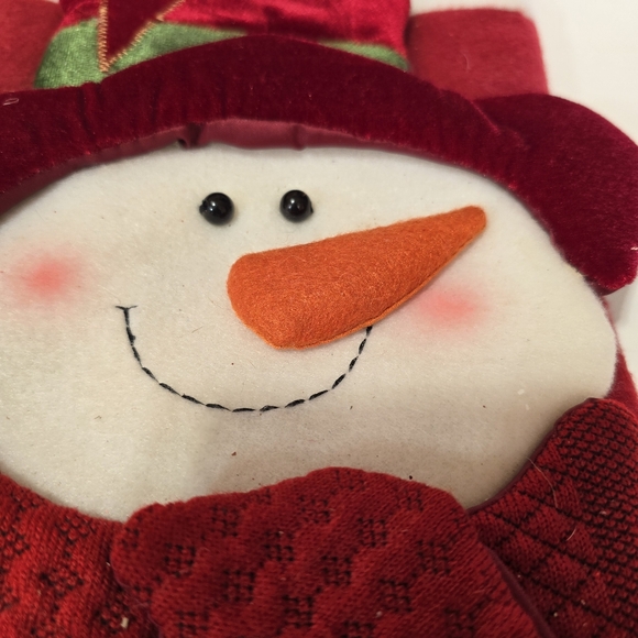 Whimsical 3D snowman Christmas stocking - Picture 3 of 5